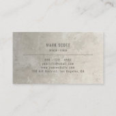 Carte De Visite Construction Luxueuse Minimaliste (Dos)