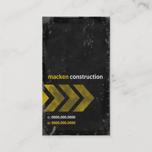CARTE DE VISITE CONSTRUCTION MACKDADDY DE LA CHROMATOGRAPHIE (Devant)