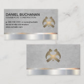 Carte De Visite Construction | Marteaux et toits (Devant / Derrière)