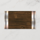 Carte De Visite Construction | Matériel | Rivets en métal bois (Dos)