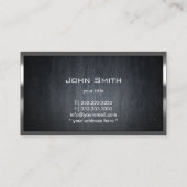 Carte De Visite Construction Métal encadré Monogramme moderne (Dos)