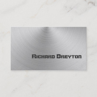 Carte De Visite Construction métal gris personnalisé