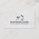 Carte De Visite Construction Métal Maison Logo Immobilier moderne (Devant)