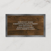 Carte De Visite Construction | Métal plaqué diamant de bois (Dos)