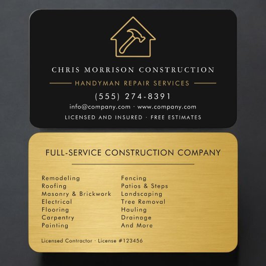 Carte De Visite Construction Métallique Bricoleur