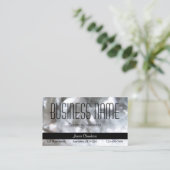 Carte De Visite Construction métallique en argent brossé (Debout devant)