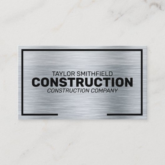 CARTE DE VISITE CONSTRUCTION MÉTALLIQUE GÉOMÉTRIQUE PROFESSIONNELL (Devant)