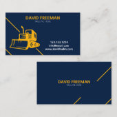 Carte De Visite Construction moderne de bulles jaunes et bleues (Devant / Derrière)