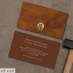 Carte De Visite Construction moderne de menuiserie en bois