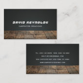 Carte De Visite Construction moderne de menuiserie en bois (Devant / Derrière)