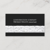 Carte De Visite Construction moderne de murs blancs gris (Devant)