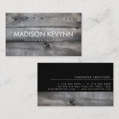 Carte De Visite Construction moderne élégante de menuiserie en boi (Devant / Derrière)