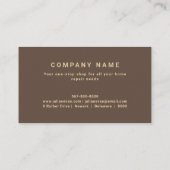 Carte De Visite Construction Moderne en Bois Véritable Outils de M (Dos)