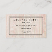 Carte De Visite Construction Moderne et Texture en bois minimale (Dos)
