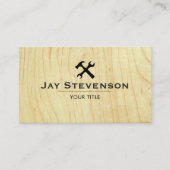 Carte De Visite Construction moderne Handman Bois de menuiserie (Devant)