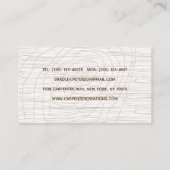 Carte De Visite Construction moderne Handman Carpenter Outils Bois (Dos)