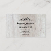 Carte De Visite Construction moderne Handman Carpenter Outils Bois (Dos)