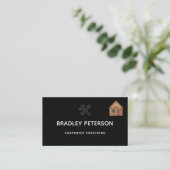 Carte De Visite Construction moderne Handman Carpenter Outils Bois (Debout devant)