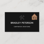 Carte De Visite Construction moderne Handman Carpenter Outils Bois (Devant)