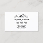 Carte De Visite Construction moderne Handman Carpenter Outils Bois (Dos)