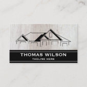 Carte De Visite Construction moderne Handman Carpenter Outils Bois (Devant)