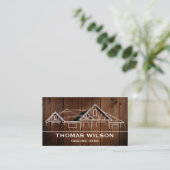 Carte De Visite Construction moderne Handman Carpenter Outils Bois (Debout devant)