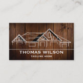 Carte De Visite Construction moderne Handman Carpenter Outils Bois (Devant)