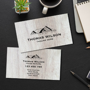 Carte De Visite Construction moderne Handman Carpenter Outils Bois