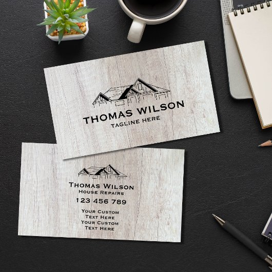 Carte De Visite Construction moderne Handman Carpenter Outils Bois