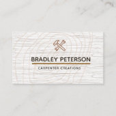 Carte De Visite Construction moderne Handman Carpenter Outils Bois (Devant)