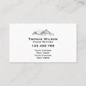 Carte De Visite Construction moderne Handman Carpenter Outils Bois (Dos)