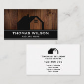 Carte De Visite Construction moderne Handman Carpenter Outils Bois (Devant / Derrière)