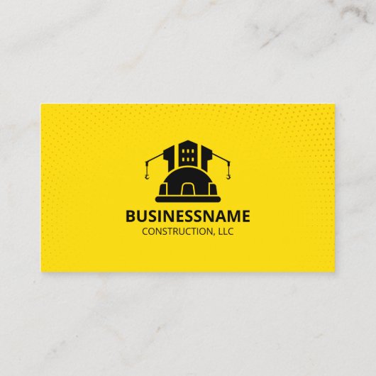Carte De Visite Construction moderne Handyman Builder Noir Jaune (Dos)