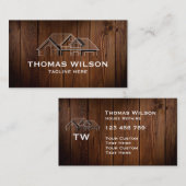 Carte De Visite Construction moderne Handyman Carpenter Outils Bus (Devant / Derrière)