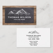 Carte De Visite Construction moderne Handyman Carpenter Outils Bus (Devant / Derrière)