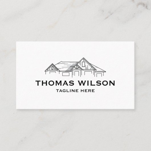 Carte De Visite Construction moderne Handyman Carpenter Outils Bus (Devant)