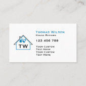 Carte De Visite Construction moderne Handyman Carpenter Outils Bus (Dos)