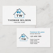 Carte De Visite Construction moderne Handyman Carpenter Outils Bus (Devant / Derrière)