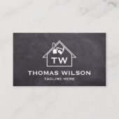 Carte De Visite Construction moderne Handyman Carpenter Outils Bus (Devant)