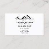 Carte De Visite Construction moderne Handyman Carpenter Outils Bus (Dos)