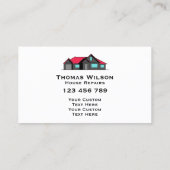 Carte De Visite Construction moderne Handyman Carpenter Outils Bus (Dos)