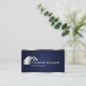 Carte De Visite Construction moderne Handyman Carpenter Roof Or (Debout devant)