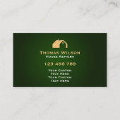 Carte De Visite Construction moderne Handyman Carpenter Roof Or (Dos)
