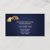 Carte De Visite Construction moderne Handyman Carpenter Roof Or (Dos)