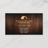 Carte De Visite Construction moderne Handyman Carpenter Roof Or (Dos)
