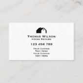 Carte De Visite Construction moderne Handyman Carpenter Roof Or (Dos)