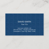 Carte De Visite Construction moderne Monogramme professionnel (Dos)