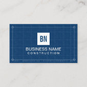 Carte De Visite Construction moderne Monogramme professionnel (Devant)