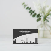 Carte De Visite Construction moderne noir et gris Bâtiment du site (Debout devant)