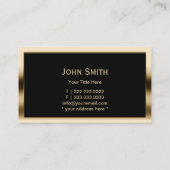 Carte De Visite Construction Monogram Gold encadré professionnel (Dos)